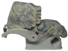Hula Moon Blue Toile Infant Car Seat Carrier Cover